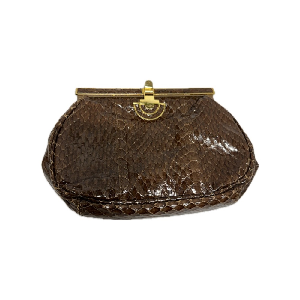 Vintage Barbara Bolan Made in Italy Snakeskin Leather Crossbody